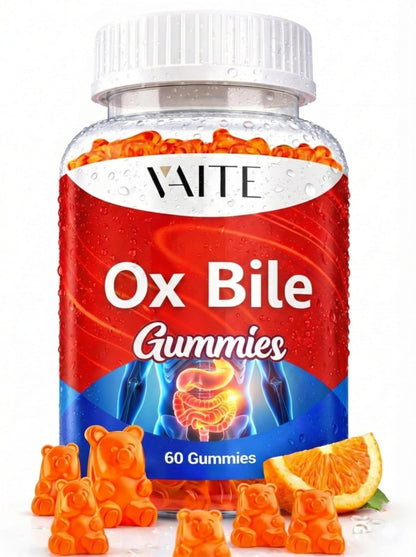 VAITE Ox Bile Gummies – 500mg Digestive Support for Gallbladder & Gut Health – Non-GMO, Sugar-Free Supplement – Helps Nutrient Absorption & Bile Flow – 60 Easy-to-Chew Bile Acid Chewables - dailyvitalstore