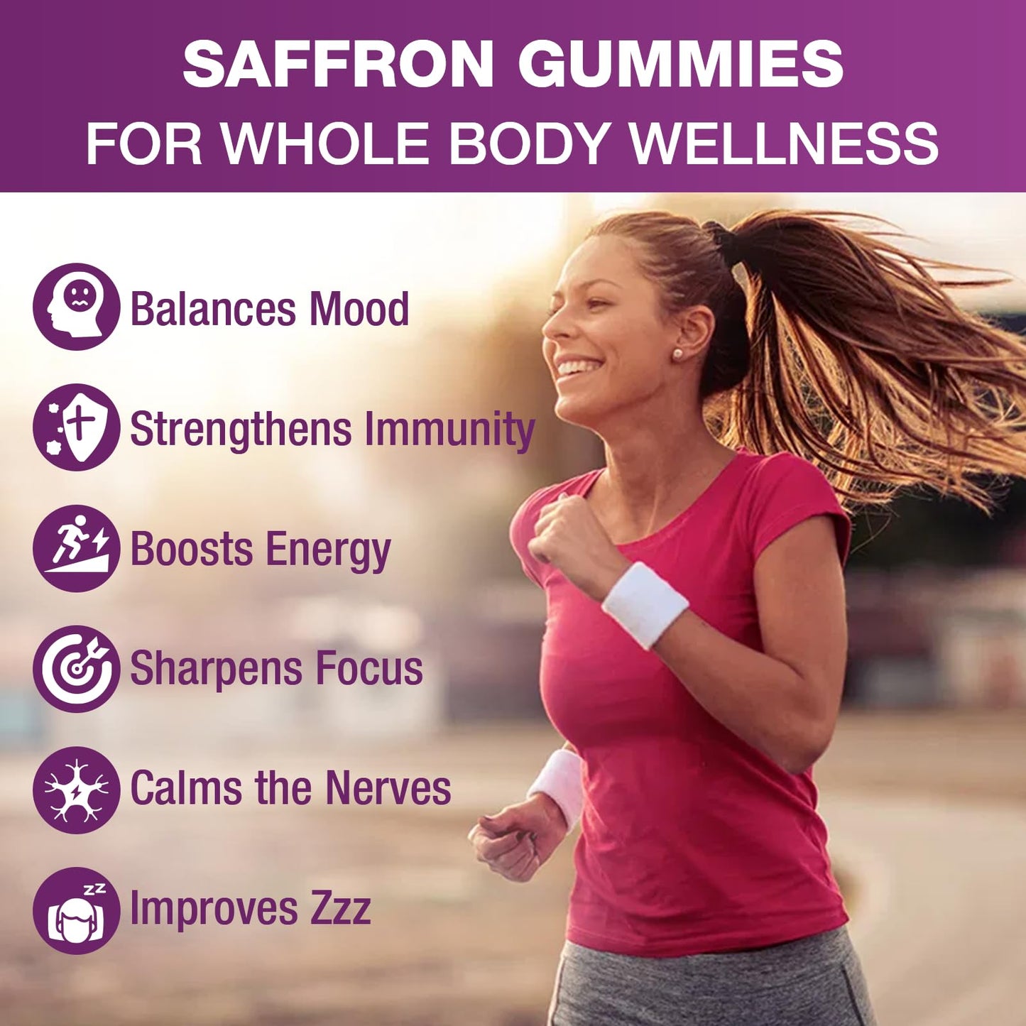 VAJYKEWJY Saffron Gummies (88.5 mg) with Magnesium — Enhanced with St. John’s Wort, Rhodiola, Ashwagandha & Vitamins B6, B12, D3 for Mood & Focus Support — 60 Count - dailyvitalstore