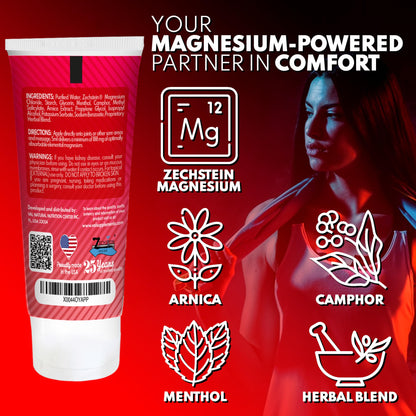 VAL Lombardi Relax Balance Magnesium Lotion | Arnica, Camphor & Menthol | Fast Relief for Joints, Muscles, Back, Shoulders, Feet | Non-Greasy | 5oz - dailyvitalstore