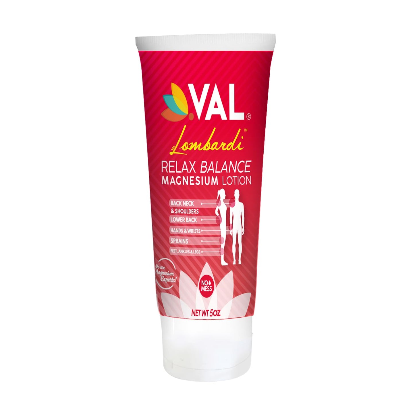 VAL Lombardi Relax Balance Magnesium Lotion | Arnica, Camphor & Menthol | Fast Relief for Joints, Muscles, Back, Shoulders, Feet | Non-Greasy | 5oz - dailyvitalstore