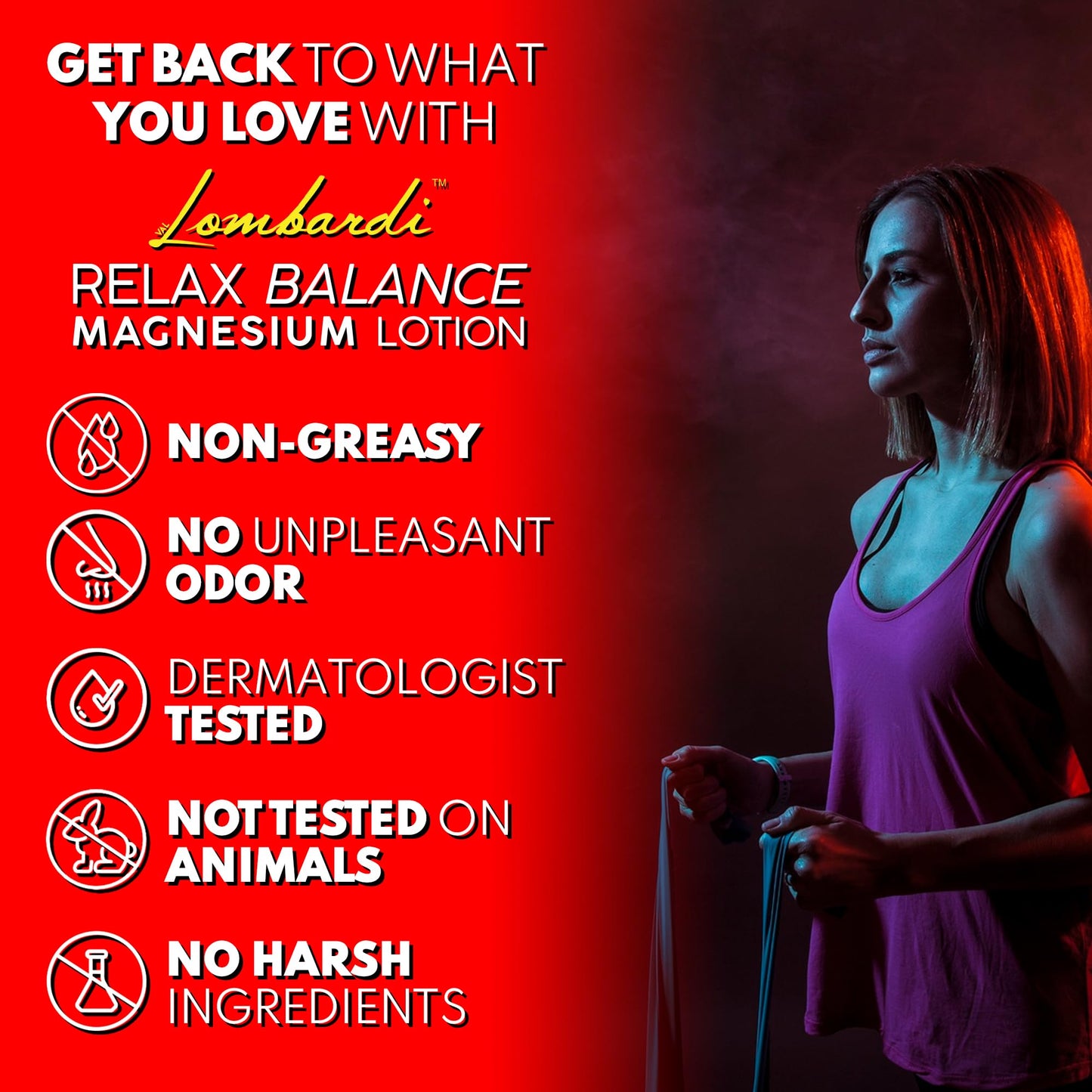 VAL Lombardi Relax Balance Magnesium Lotion | Arnica, Camphor & Menthol | Fast Relief for Joints, Muscles, Back, Shoulders, Feet | Non-Greasy | 5oz - dailyvitalstore