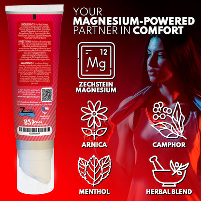 VAL Lombardi Relax Balance Magnesium Rollerball | Zechstein Magnesium + Herbal Extracts | Joint & Muscle Relief for Neck, Back, Legs | No Mess, Non-Greasy | 4oz - dailyvitalstore