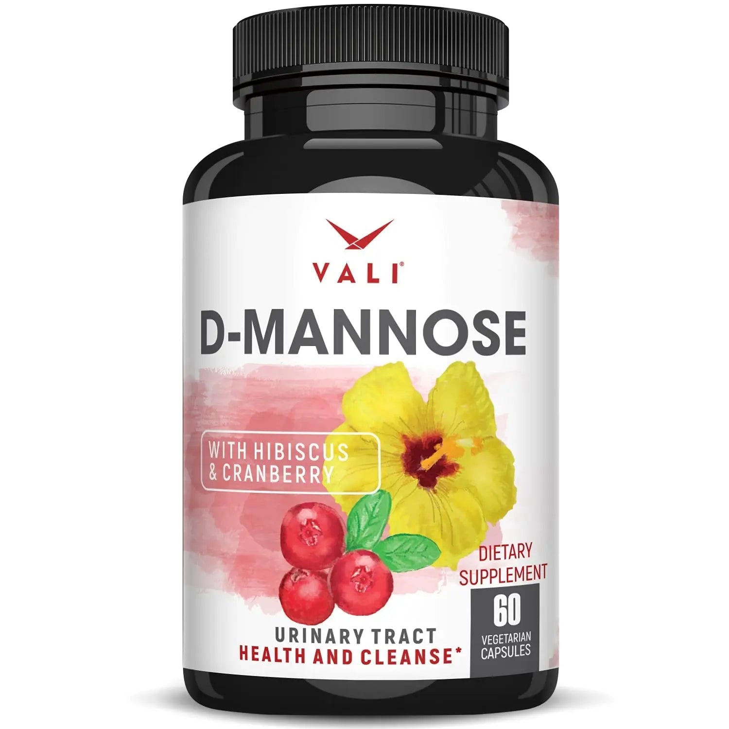 VALI D-Mannose 1000mg Urinary Tract Health Formula. Organic Cranberry Fruit Powder & Hibiscus. Healthy Bladder, Natural Cleanse, Fast Detox Flush, Herbal UT Function Support Pills. 60 Veggie Capsules - dailyvitalstore