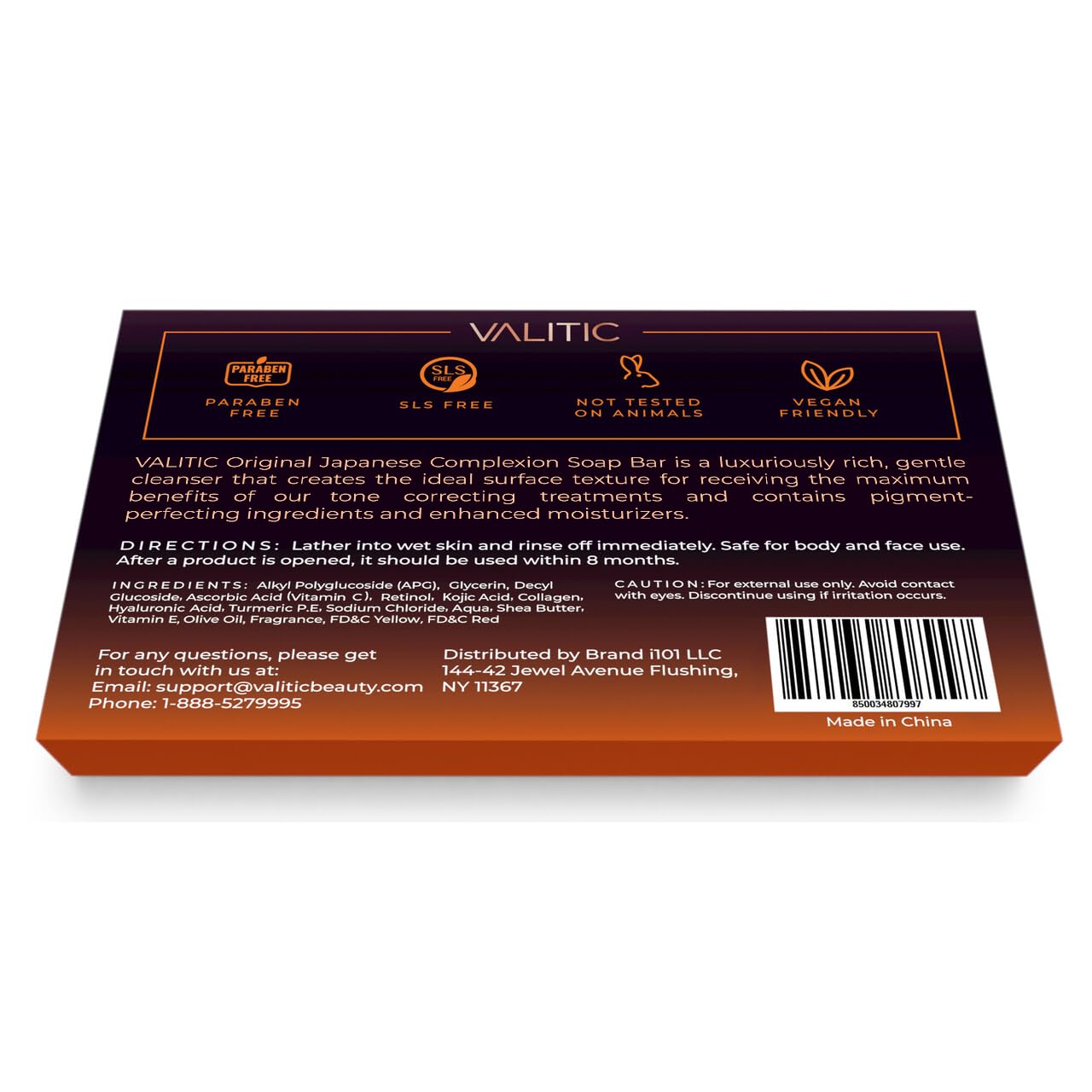 VALITIC Kojic Acid Dark Spot Remover Soap Bars with Vitamin C, Retinol, Collagen, Turmeric - Original Japanese Complex Infused with Hyaluronic Acid, - dailyvitalstore
