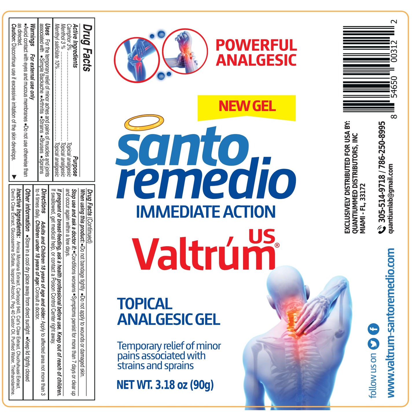 Valtrum Fast and Effective Relief. The only Natural Components Gel for External use with Powerful Action, Whose Effects are perceived Within 40 Seconds of Being Used. - dailyvitalstore