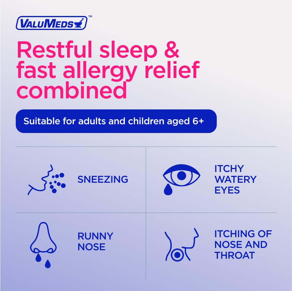 ValuMeds Allergy Medicine Antihistamine, Diphenhydramine HCl 25 mg | Children and Adults | Relieve Itchy Eyes, Runny Nose, Sneezing (25 mg, 600 Count) - dailyvitalstore