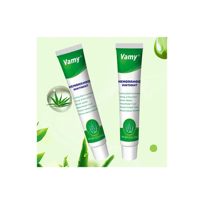 vamy Hemorrhoid Ointment (2 x 20g Tubes), 40g - Maximum Strength Formula for Hemorrhoidal Fast Relief, Soothes Itching, Burning & Discomfort - dailyvitalstore
