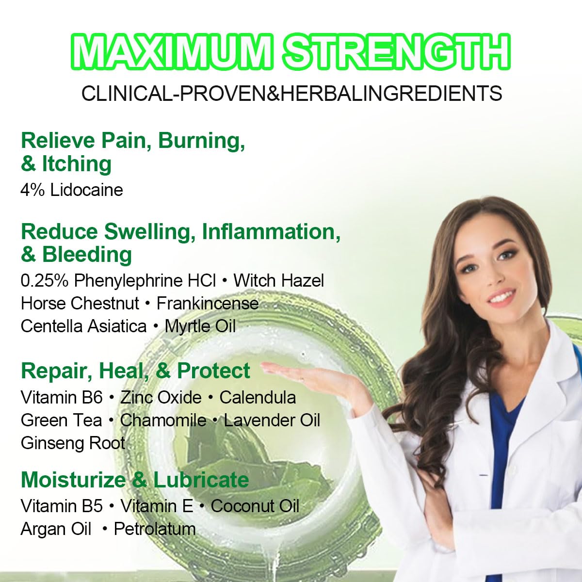vamy Hemorrhoid Ointment (2 x 20g Tubes), 40g - Maximum Strength Formula for Hemorrhoidal Fast Relief, Soothes Itching, Burning & Discomfort - dailyvitalstore