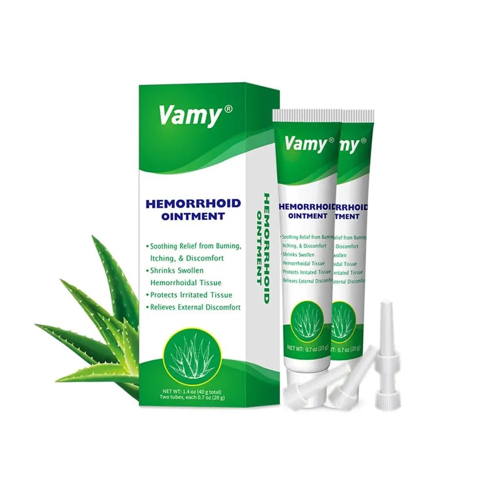 vamy Herbal Hemorrhoid Cream, Hemorrhoid Treatment and Hemorrhoids Cream with Lidocaine 4% and Phenylephrine HCI for Fast Relief of Pain, Swelling, Itching, Burning, Hemorrhoidal Treatment. 2 pc - dailyvitalstore