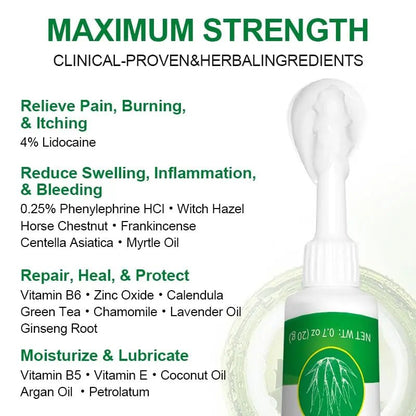 vamy Herbal Hemorrhoid Cream, Hemorrhoid Treatment and Hemorrhoids Cream with Lidocaine 4% and Phenylephrine HCI for Fast Relief of Pain, Swelling, Itching, Burning, Hemorrhoidal Treatment. 2 pc - dailyvitalstore