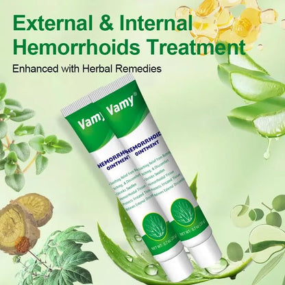 vamy Herbal Hemorrhoid Cream, Hemorrhoid Treatment and Hemorrhoids Cream with Lidocaine 4% and Phenylephrine HCI for Fast Relief of Pain, Swelling, Itching, Burning, Hemorrhoidal Treatment. 2 pc - dailyvitalstore
