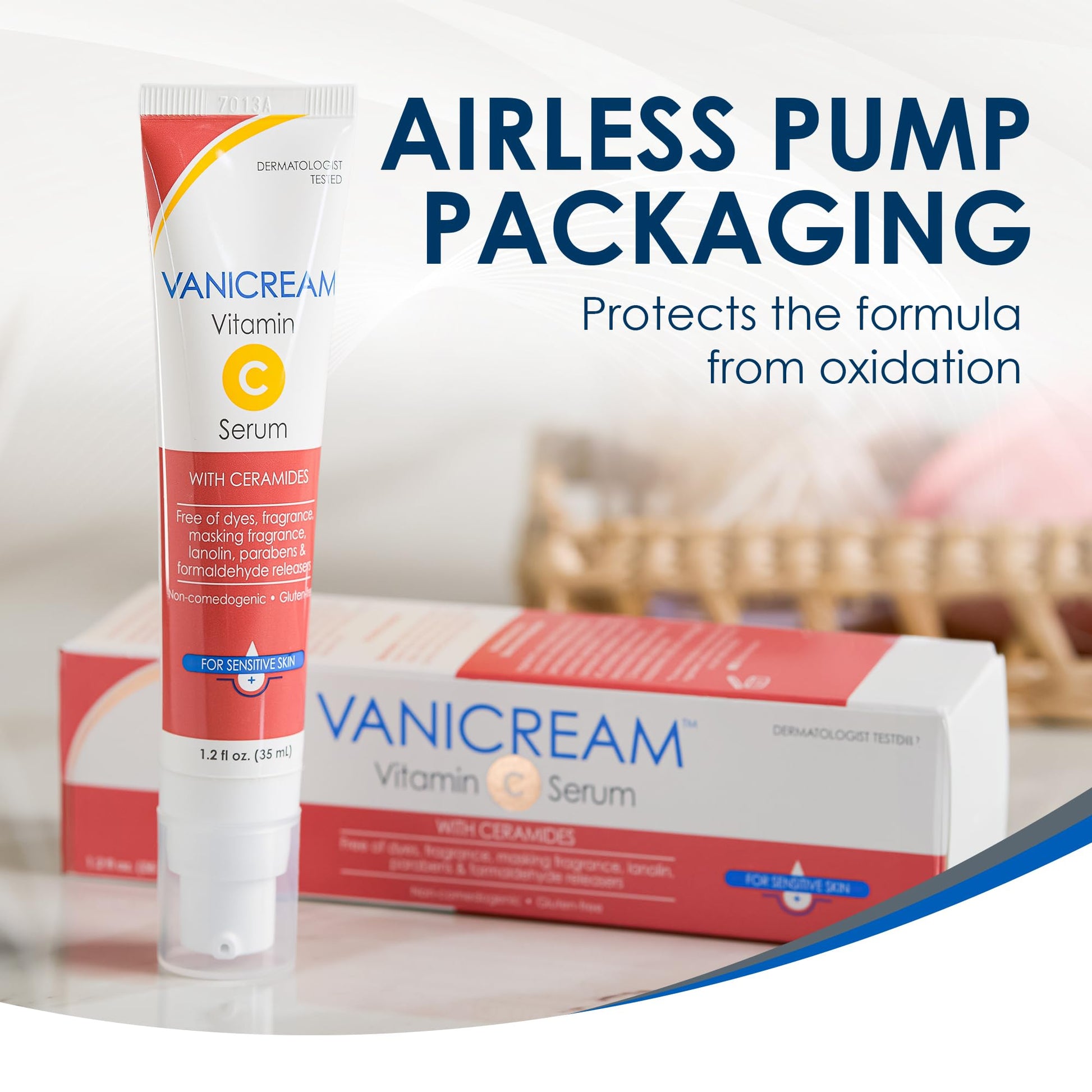 Vanicream Vitamin C Serum, 1.2 Fl Oz, Formulated without Common Irritants for Sensitive Skin, Milky and Lightweight Brightening Serum, Hydrates & Boosts Glow, - dailyvitalstore