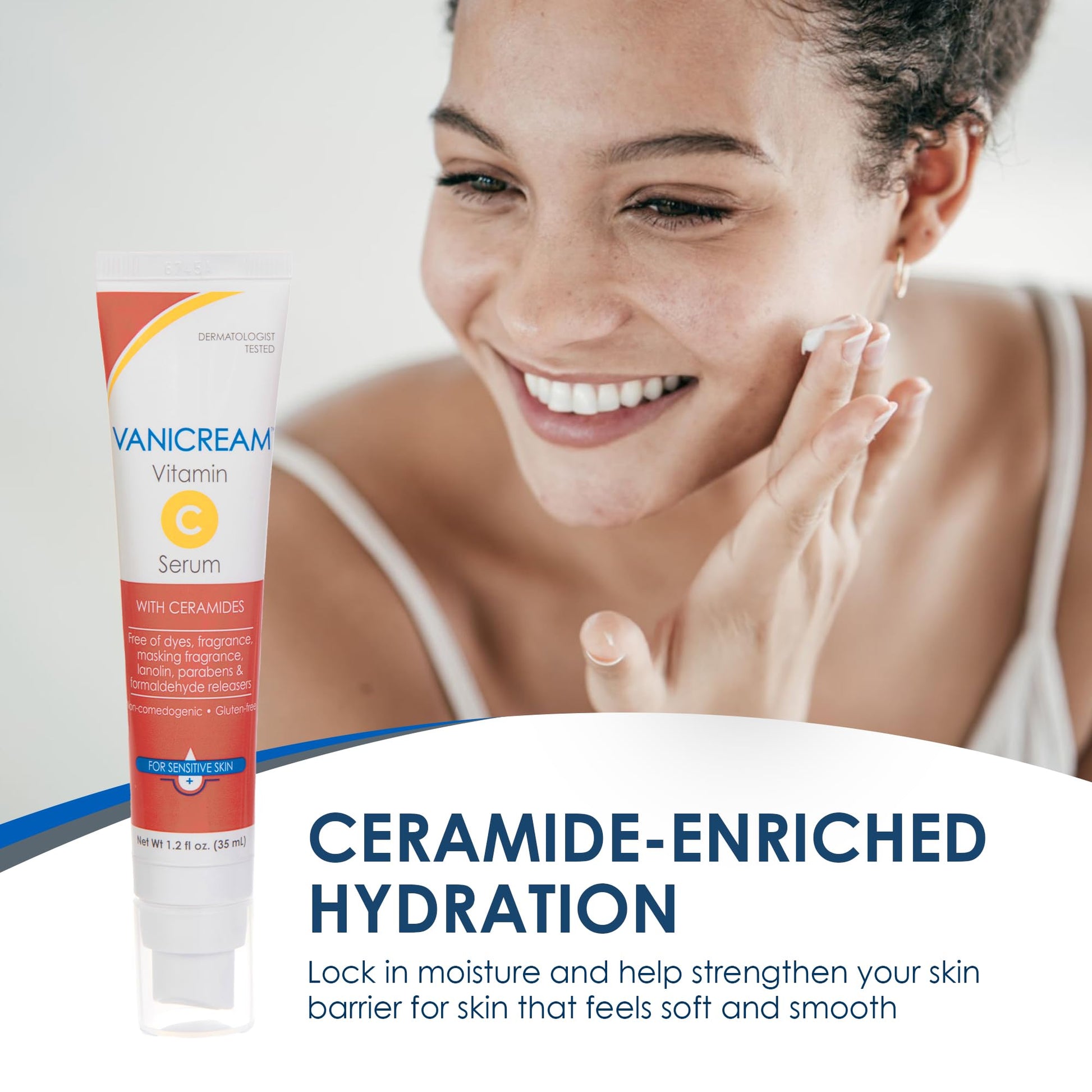 Vanicream Vitamin C Serum, 1.2 Fl Oz, Formulated without Common Irritants for Sensitive Skin, Milky and Lightweight Brightening Serum, Hydrates & Boosts Glow, - dailyvitalstore