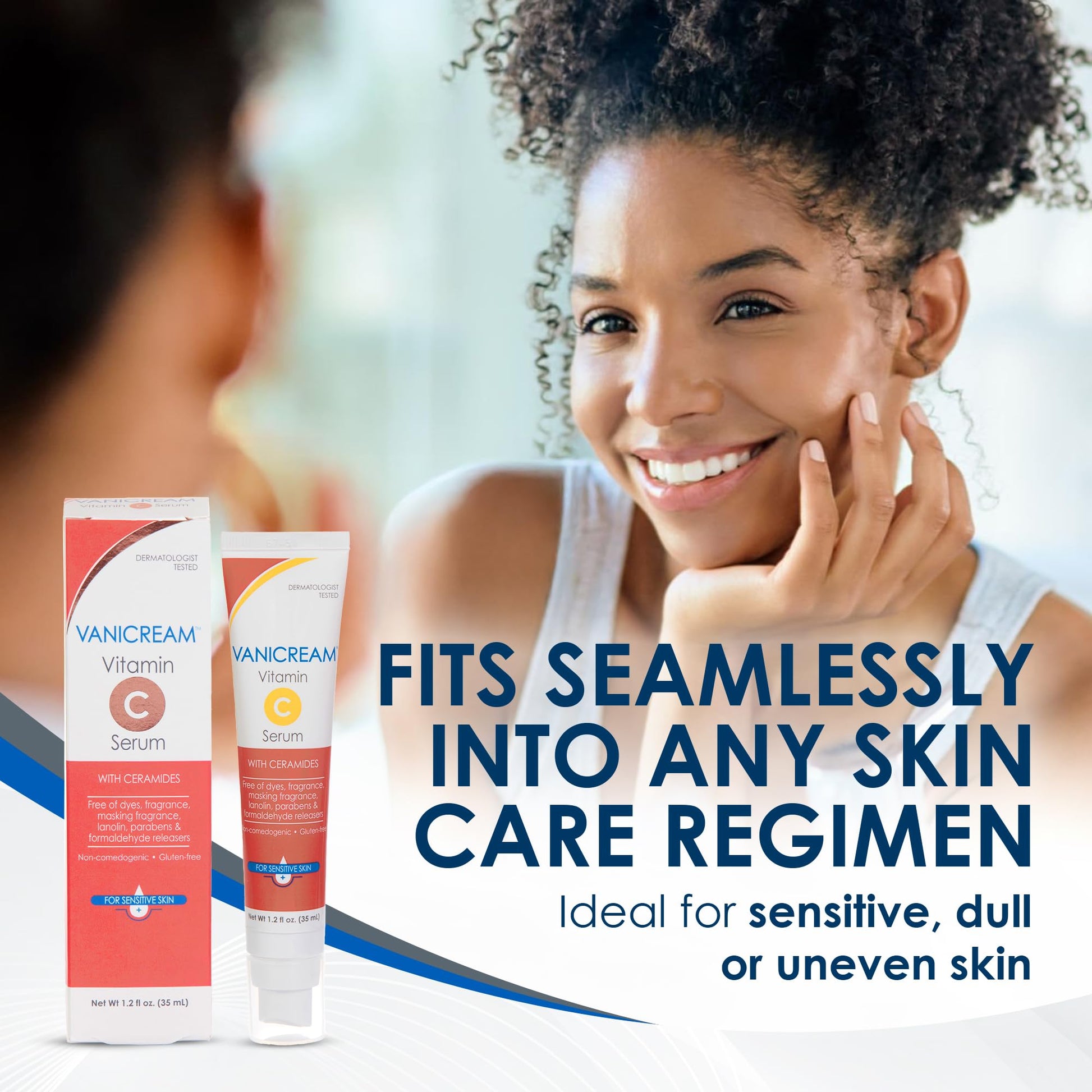 Vanicream Vitamin C Serum, 1.2 Fl Oz, Formulated without Common Irritants for Sensitive Skin, Milky and Lightweight Brightening Serum, Hydrates & Boosts Glow, - dailyvitalstore