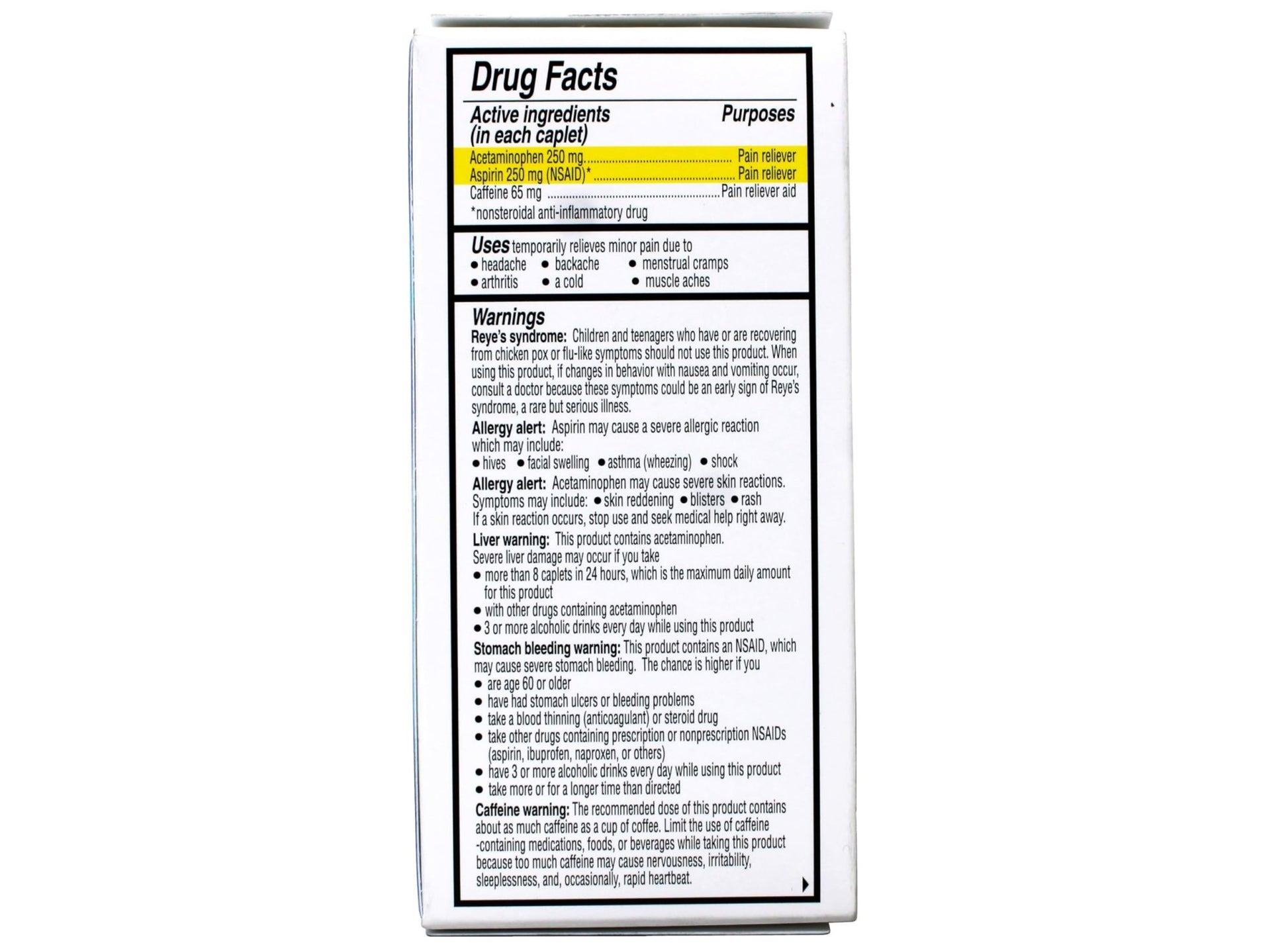Vanquish Extra Strength Pain Reliever Headache Relief Aspirin Acetaminophen Caffeine 100 Coated Caplets (Pack of 2) - dailyvitalstore