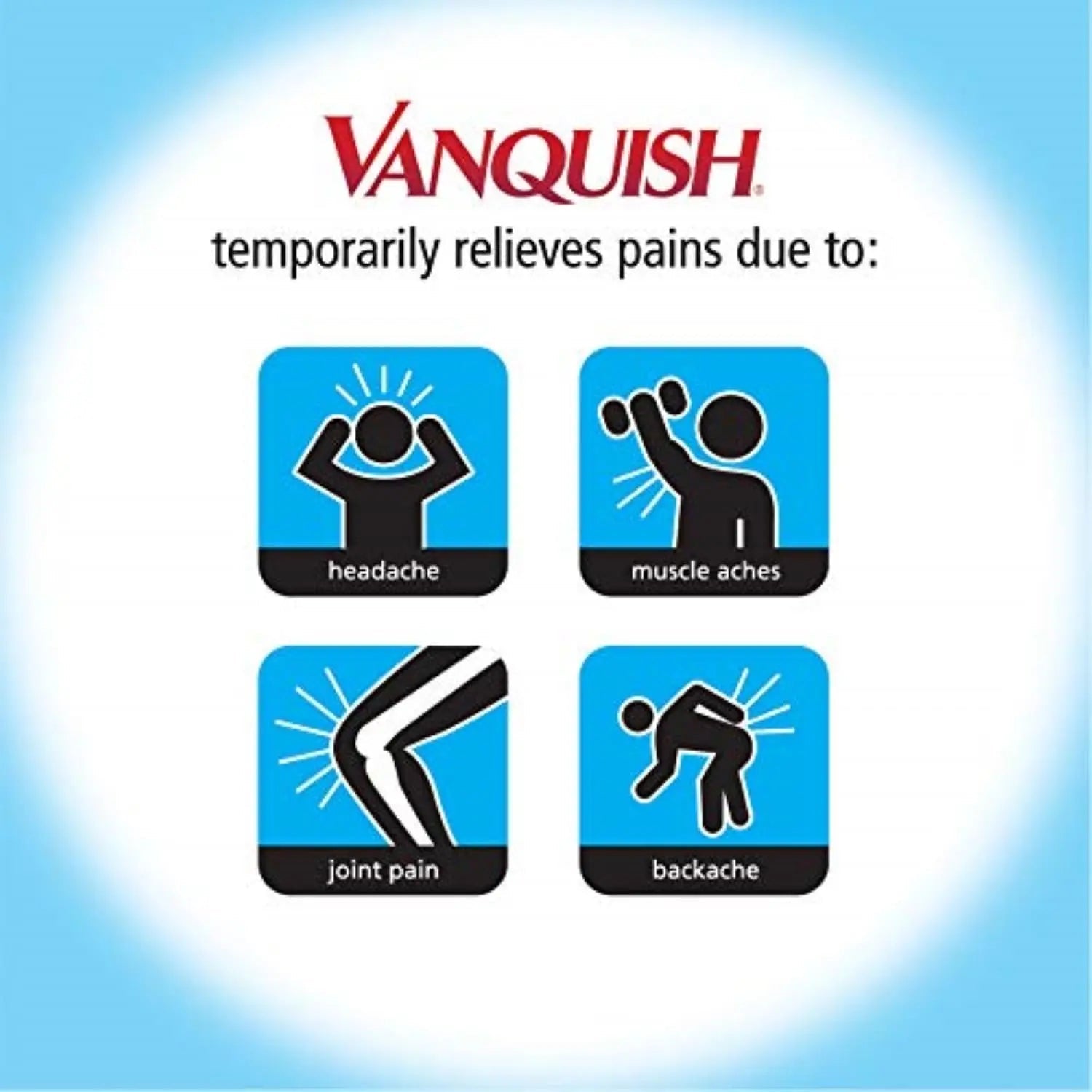 Vanquish Headache Relief, Acetaminophen, Aspirin, Caffeine, 100 Caplets, Packaging May Vary - dailyvitalstore