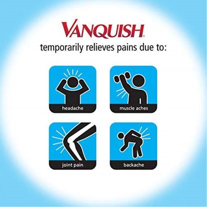 Vanquish Headache Relief, Acetaminophen, Aspirin, Caffeine, 100 Caplets, Packaging May Vary - dailyvitalstore