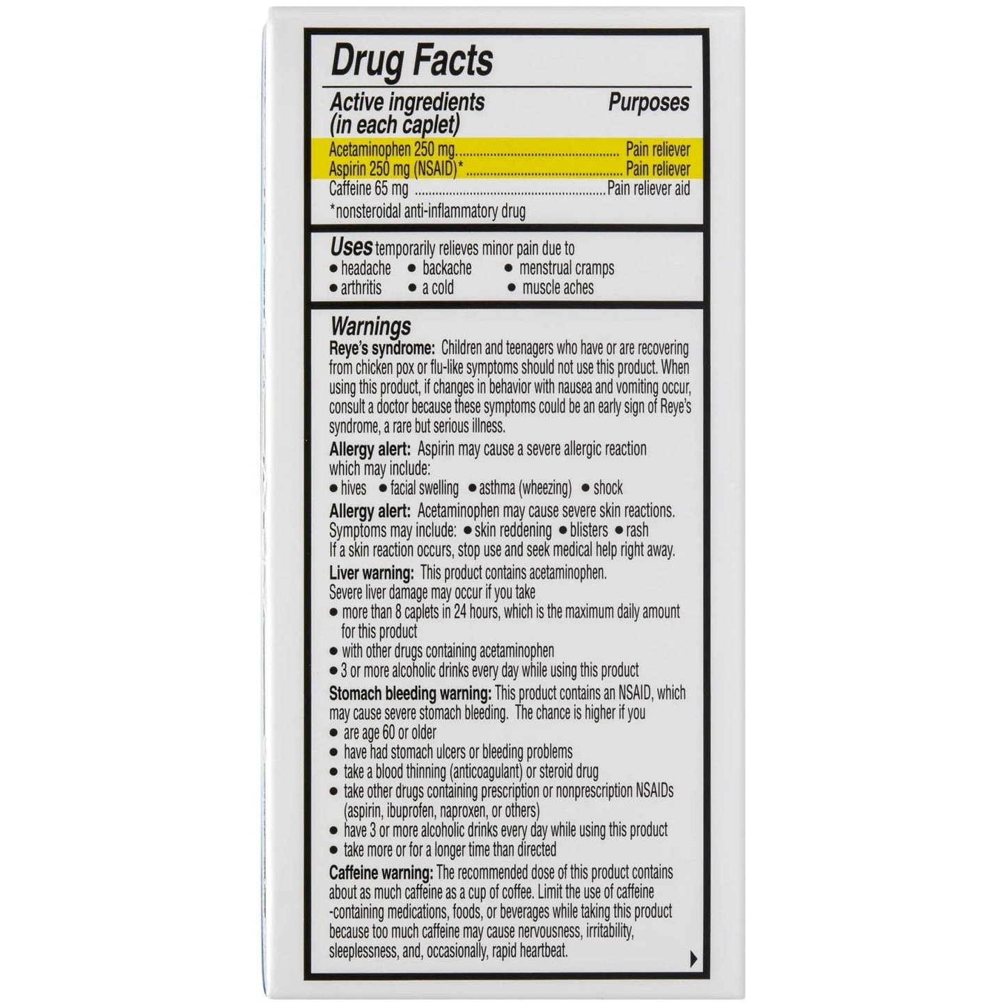 Vanquish Headache Relief, Acetaminophen, Aspirin, Caffeine, 100 Caplets, Packaging May Vary - dailyvitalstore