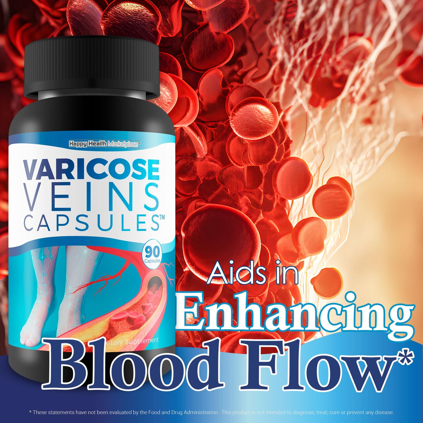Varicose Veins Capsules - Our Best Natural Varicose Veins Treatment - Varicose Vein Supplement Anti Varicose Veins Women - Herbal Varicose Veins Treatment for Legs - Herbal Remedies for Varicose Veins - dailyvitalstore