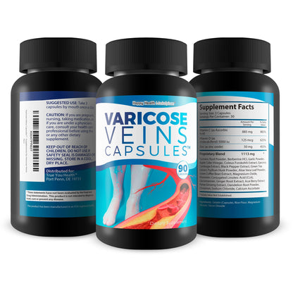 Varicose Veins Capsules - Our Best Natural Varicose Veins Treatment - Varicose Vein Supplement Anti Varicose Veins Women - Herbal Varicose Veins Treatment for Legs - Herbal Remedies for Varicose Veins - dailyvitalstore