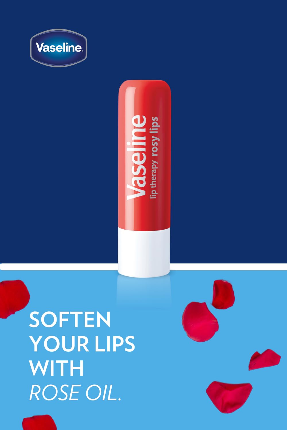 Vaseline Lip Therapy Care Rosy, Fast-Acting Nourishment, Ideal for Chapped, Dry, Cracked, or Damaged Lips, Lip Balm, 4-Pack, 0.16 Oz Each - dailyvitalstore