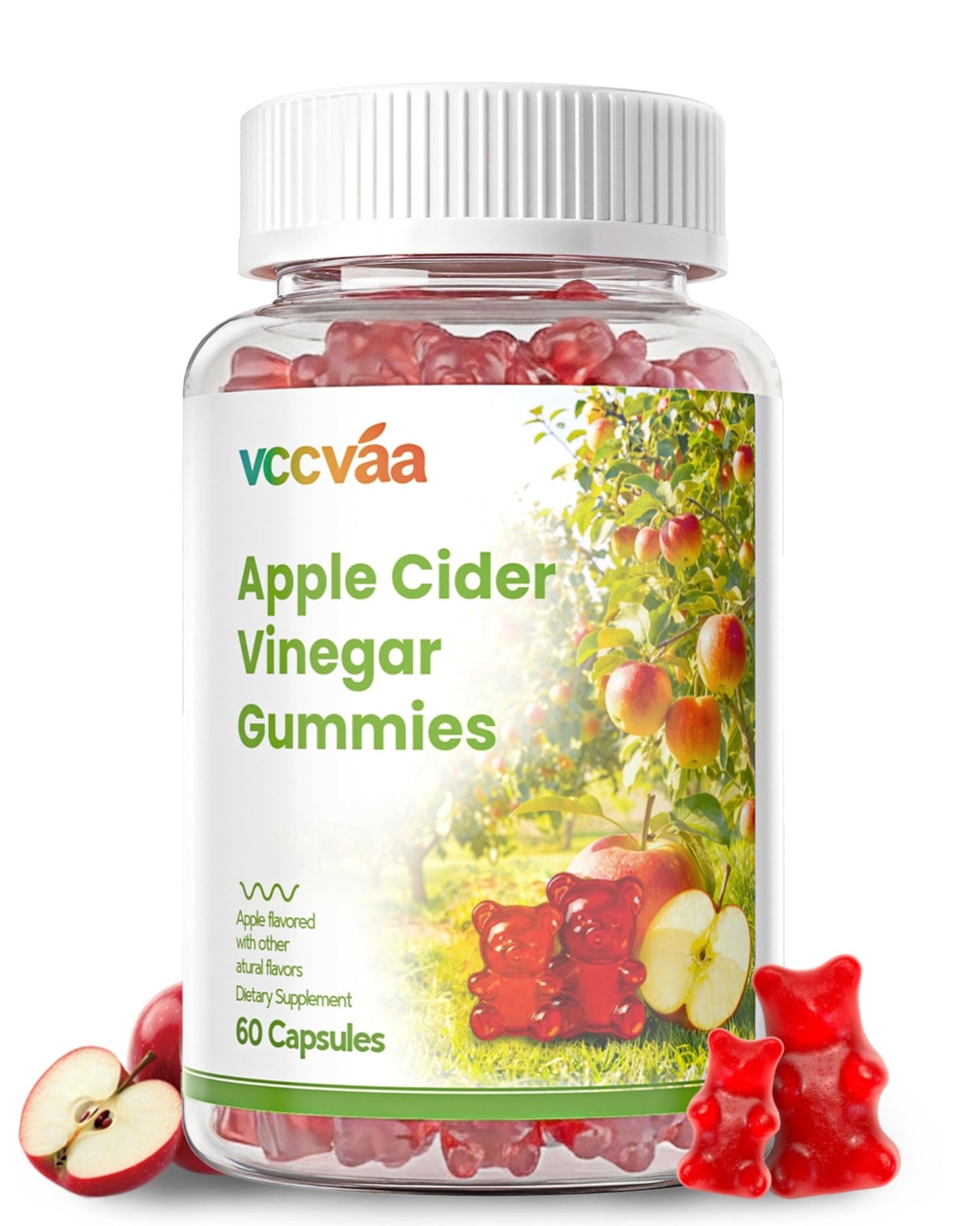 Vccvaa Fiber Gummies, Fiber Supplement with 5 Billion CFU Probiotics for Women, Prebiotic Gummies with Inulin, Soluble Fiber, ACV & Vitamin - dailyvitalstore