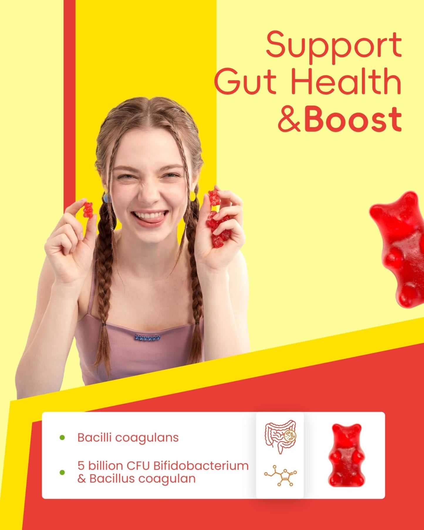 Vccvaa Fiber Gummies, Fiber Supplement with 5 Billion CFU Probiotics for Women, Prebiotic Gummies with Inulin, Soluble Fiber, ACV & Vitamin - dailyvitalstore