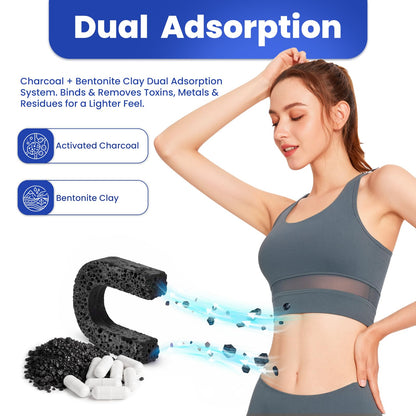 Vccvaa Metal Detox & Full Body Cleanse Pills - GI, Parasite & Zeolite Detox, Activated Charcoal, Bentonite Clay, 5 Billion CFU Women Probiotics, - dailyvitalstore