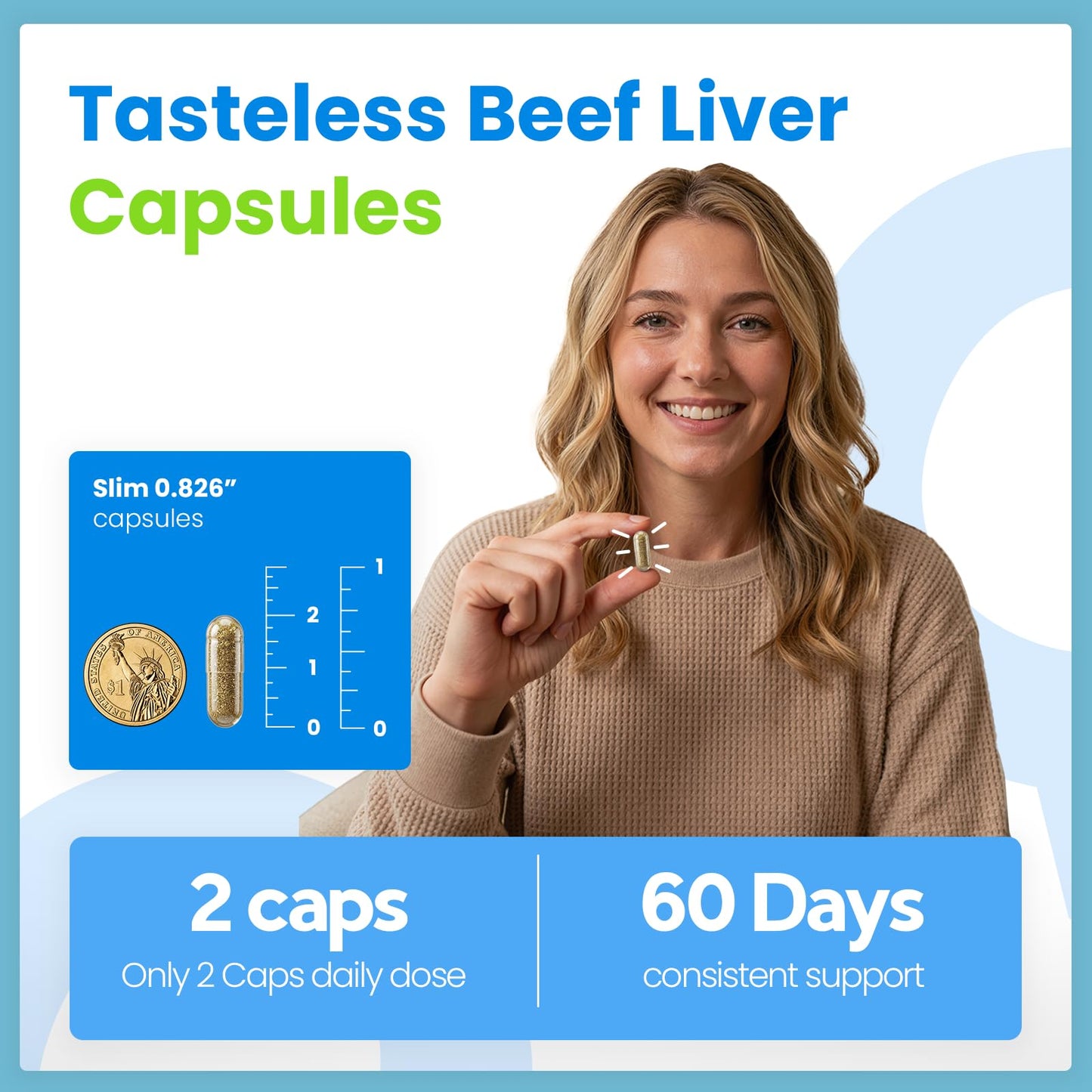 VCCVBB Beef Organ Supplements for Women, Beef Liver, Kidney, Heart, Uterus Tissue, Hormonal Balance, Immune Support,Natural Iron Vitamins Supplements for Energy, Grass Fed Pasture Raised 120 Capsules - dailyvitalstore