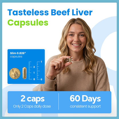 VCCVBB Beef Organ Supplements for Women, Beef Liver, Kidney, Heart, Uterus Tissue, Hormonal Balance, Immune Support,Natural Iron Vitamins Supplements for Energy, Grass Fed Pasture Raised 120 Capsules - dailyvitalstore