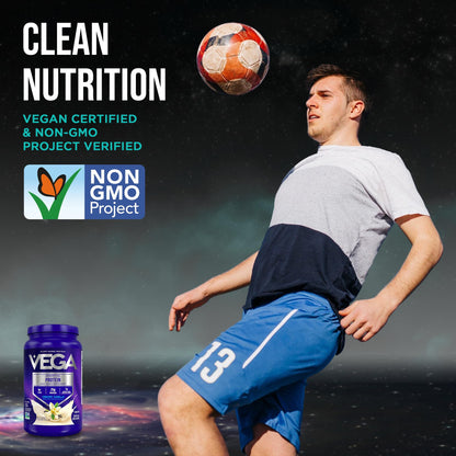Vega Essential Protein – 25g Plant Based Protein Powder, Creamy Vanilla, Vegan for a Dairy-Free Vanilla Shake – Large Tub, 32.5oz (20 Servings) - dailyvitalstore