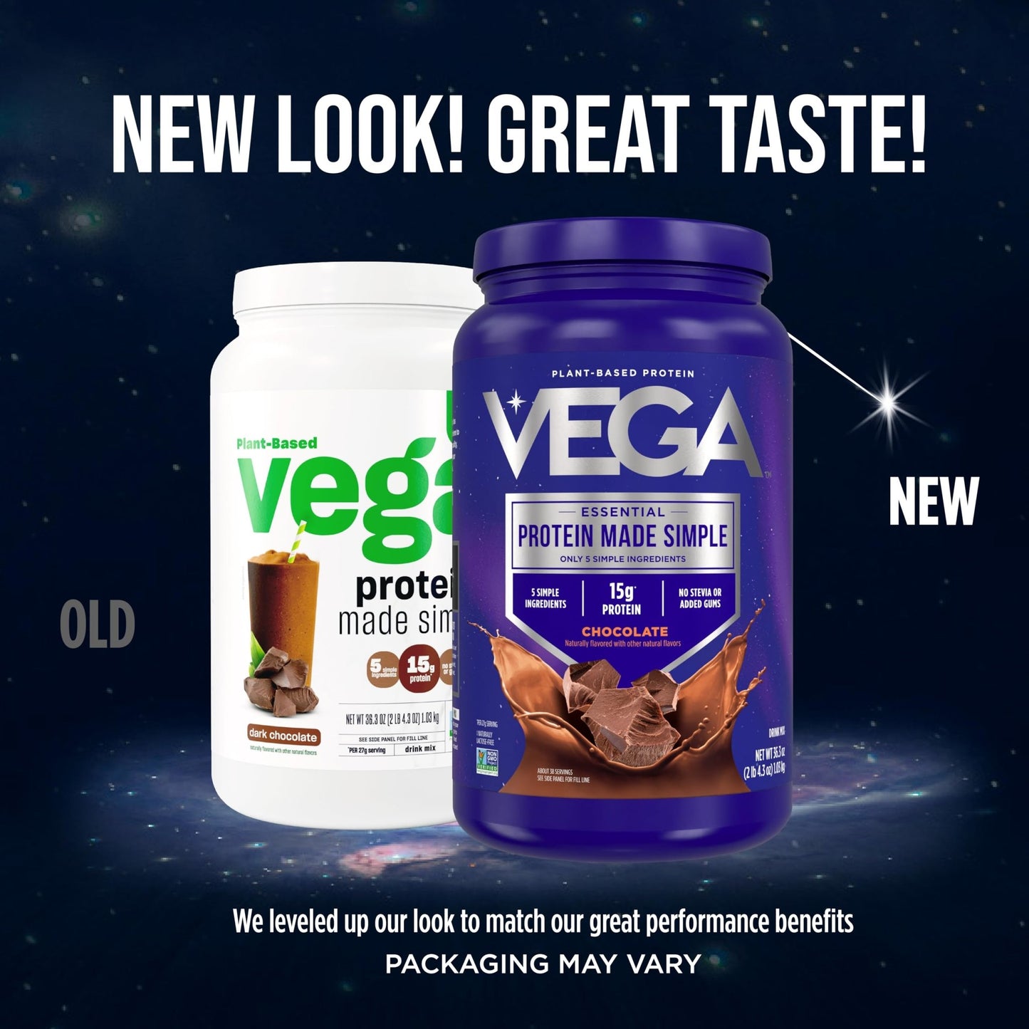 Vega Protein Made Simple - 15g Plant-Based Pea Protein, Chocolate, 39 Servings, Stevia Free, No Artificial Sweeteners or Gums, Non-GMO, Gluten Free, - dailyvitalstore