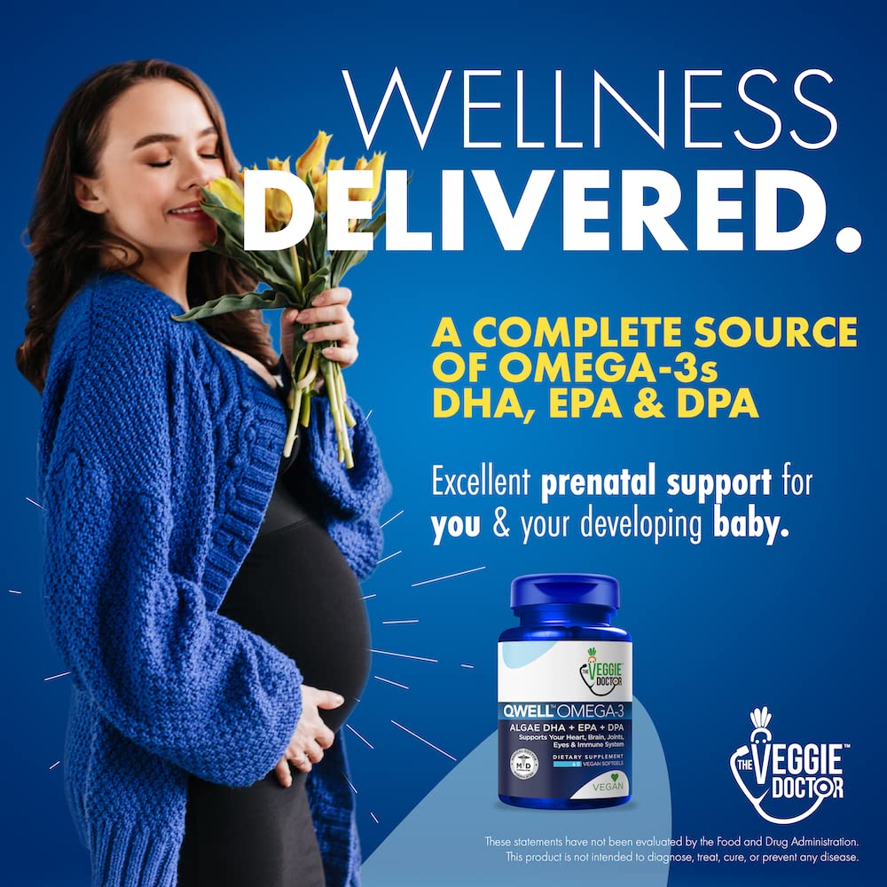 Vegan Omega 3 Supplement – Algae Omega 3 with DHA EPA DPA – Vegan Capsules from Algal – Fish Oil Alternative – Plant-Based Algae Oil Formula – Non-GMO - dailyvitalstore