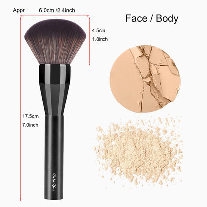 Vela.Yue Large Powder Brush Soft Face Loose Mineral Foundation Blusher Bronzer Makeup Brush - dailyvitalstore