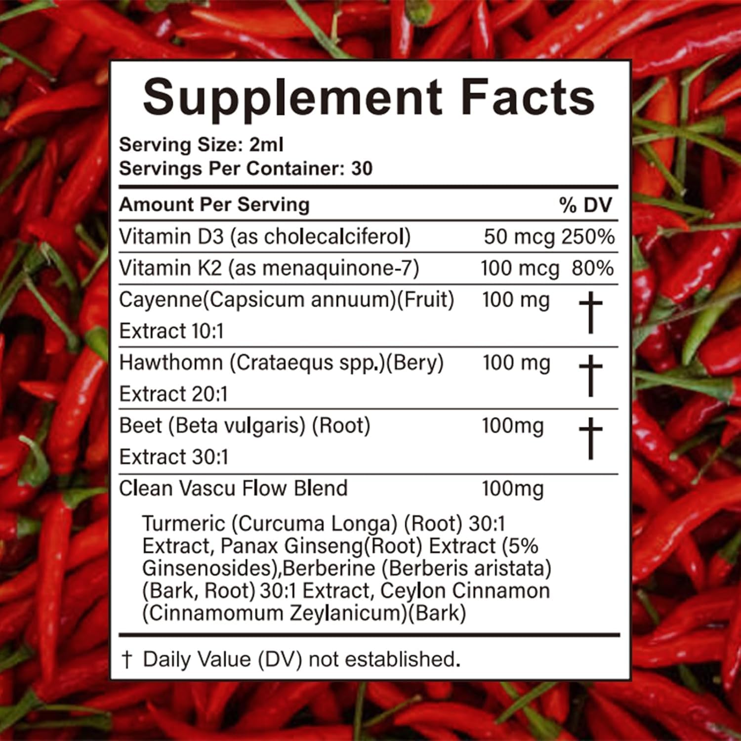 VelestOff Cayenne Pepper Drops - VelestOff Cayenne Circulation Blood Pressure Blend - Cayenne Pepper Hawthorn Beet Root Turmeric Vitamin K2 D3-2 OZ (2 PCS) - dailyvitalstore