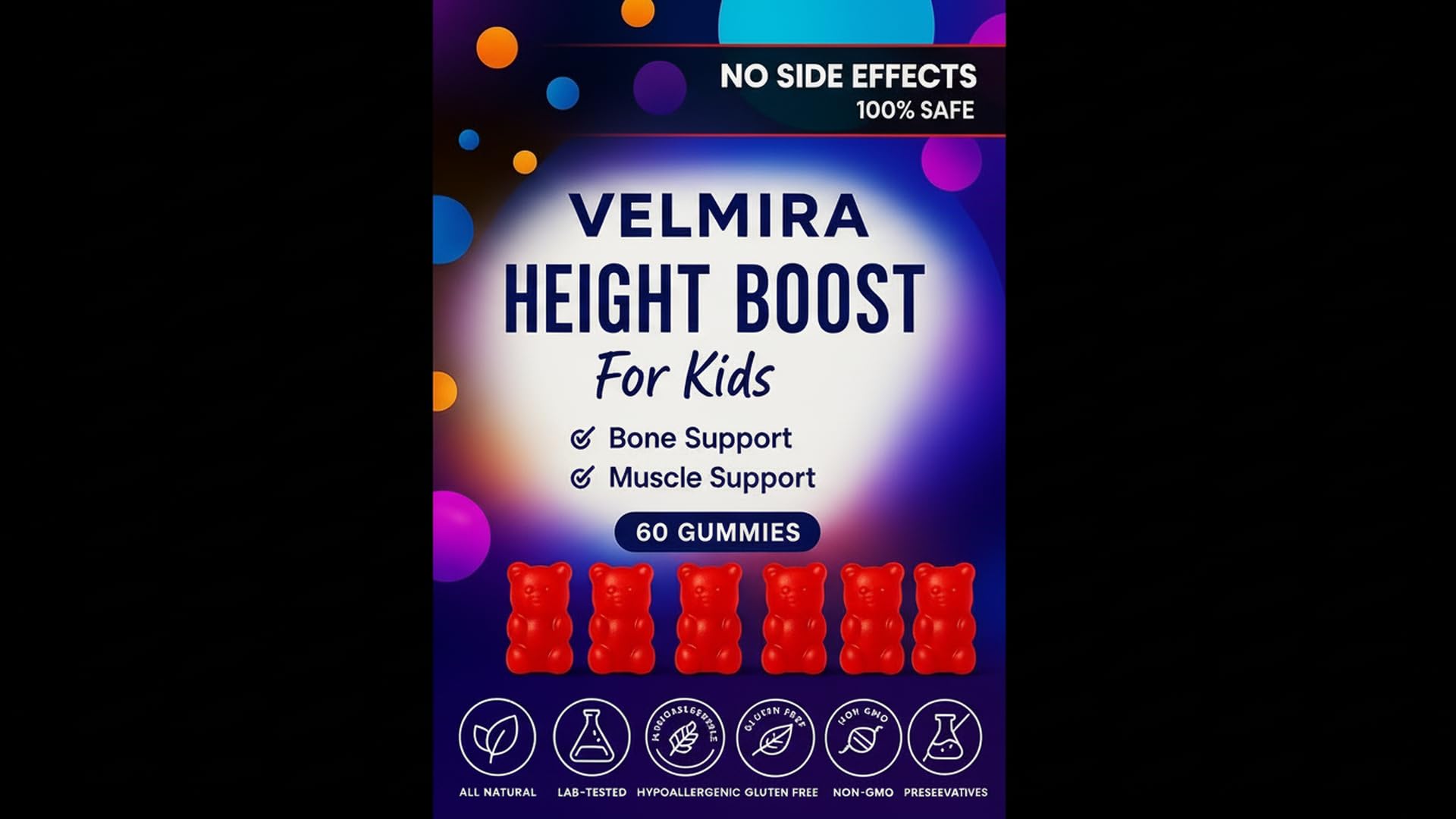 Velmira® Heightener Gummies for Bone Health & Development Support – Essential Vitamins & Minerals, Easy-to-Chew Gummies for Kids, Teens & Adults (Ages 5+) - dailyvitalstore