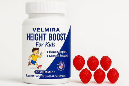 Velmira® Heightener Gummies for Bone Health & Development Support – Essential Vitamins & Minerals, Easy-to-Chew Gummies for Kids, Teens & Adults (Ages 5+) - dailyvitalstore
