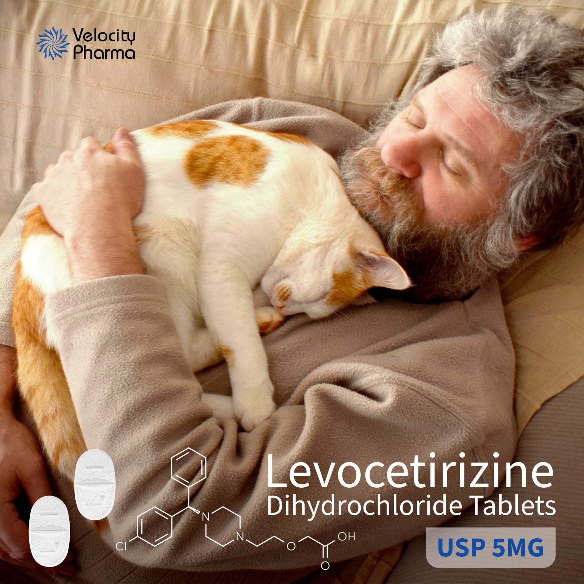 Velocity Pharma Levocetirizine Dihydrochloride 5mg USP Tablets, 24 Hour Allergy Relief Non-Drowsy Antihistamine, 360 Count - dailyvitalstore