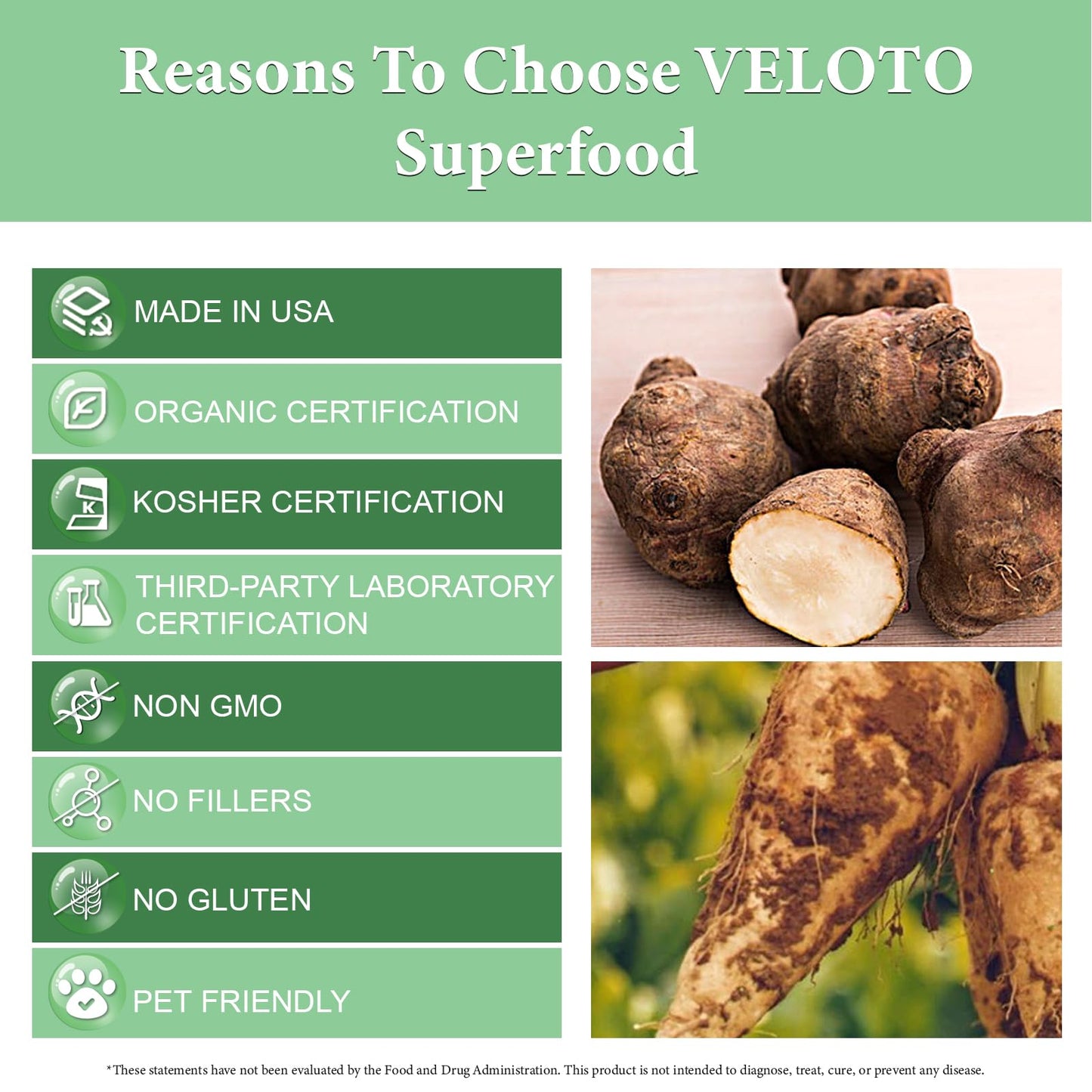 VELOTO Organic Inulin Powder – Prebiotic Fiber Supplement for Smoothies & Drinks, 2.2 lb, Flavorless, Water Soluble, Vegan & Non-GMO - dailyvitalstore