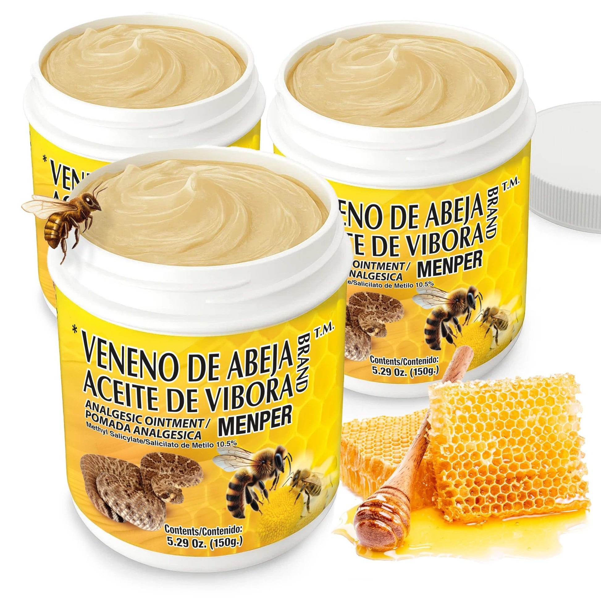 Veneno de Abeja Soothing Ointment – Topical Comfort Cream for Muscle Tension, Joint Discomfort & Everyday Aches – Fast Acting Relief – 18.5 Oz | 3-Pack - dailyvitalstore