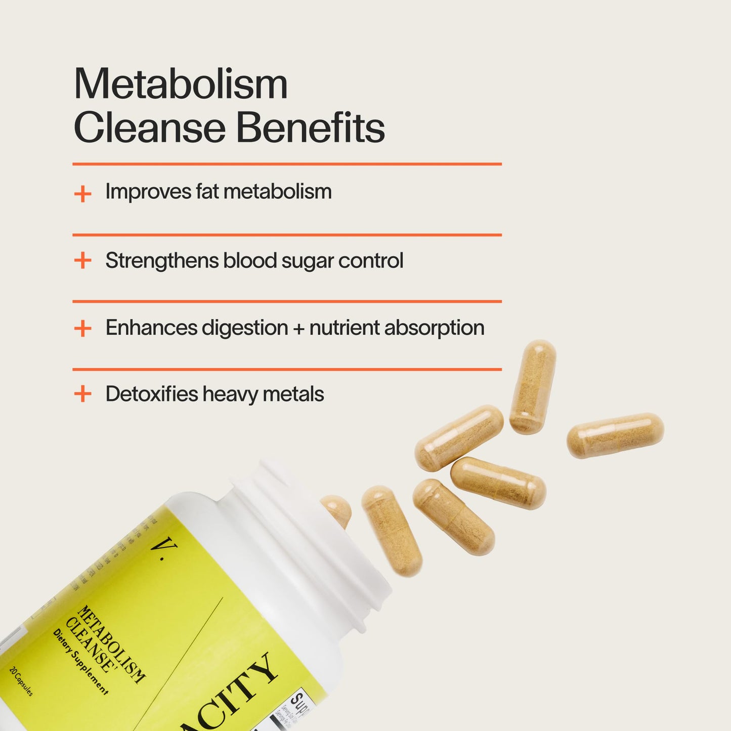 Veracity Metabolism Cleanse - 10 Day Liver Detox, Improves Fat Digestion, Optimizes Metabolism - Helps Regulate Hormones - Toxin Free, Gluten Free, Vegan - dailyvitalstore