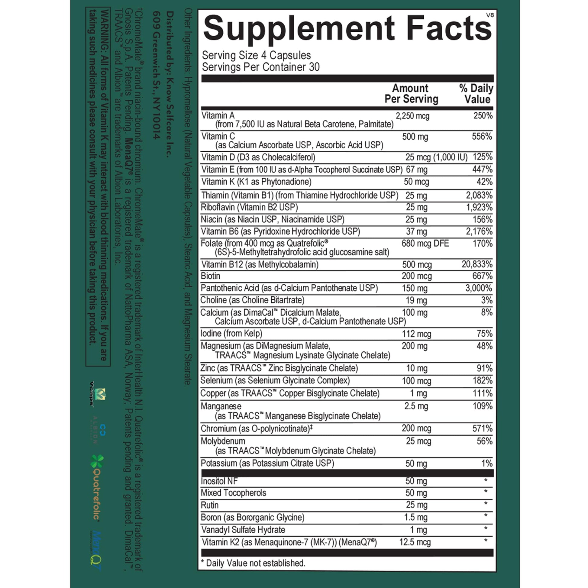 Veracity Multivitamin for Women - Vitamin B Complex, Magnesium, Calcium, Essential Vitamins Supplement, Trace Minerals for Metabolism, Energy, Immune Support & Cellular Detox - dailyvitalstore