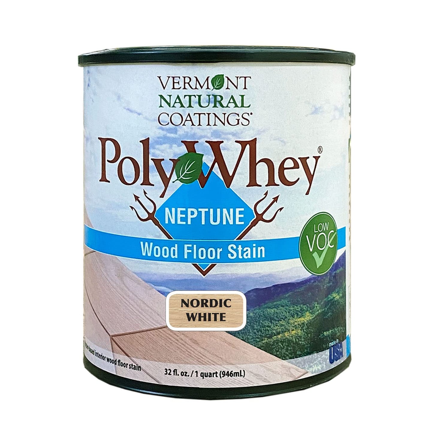 Vermont Natural Coatings PolyWhey Neptune Wood Floor Stain - Nordic White - Quart - dailyvitalstore