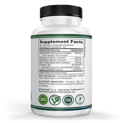 VESALIX Liver Support Supplement for Adults 40+ – Milk Thistle, Artichoke & Dandelion with Digestive Enzymes – Supports Digestion & Cellular Health – 60 Vegetarian Capsules - dailyvitalstore