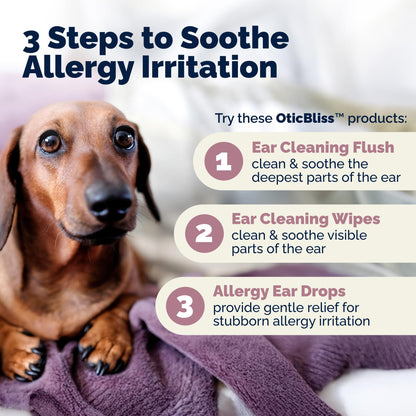 Vetnique Oticbliss Cat & Dog Ear Infection Treatment | Dog Ear Allergy Relief Drops, MicroSilver Yeast Infection Treatment for Dogs, Hydrocortisone for Itching, Redness Swelling (Ear Allergy Drops) - dailyvitalstore