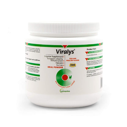 Vetoquinol Viralys Daily L-Lysine Powder for Cats and Kittens, Fish Flavored Lysine Supplement for Cats and Kittens to Support Immune Health - dailyvitalstore