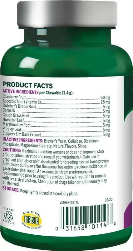 Vet's Best Cat Urinary Supplement, Urinary Tract Support Chewable for Cats, Supports A Healthy Urinary Tract in Cats, 60 Chewable Tablets - dailyvitalstore