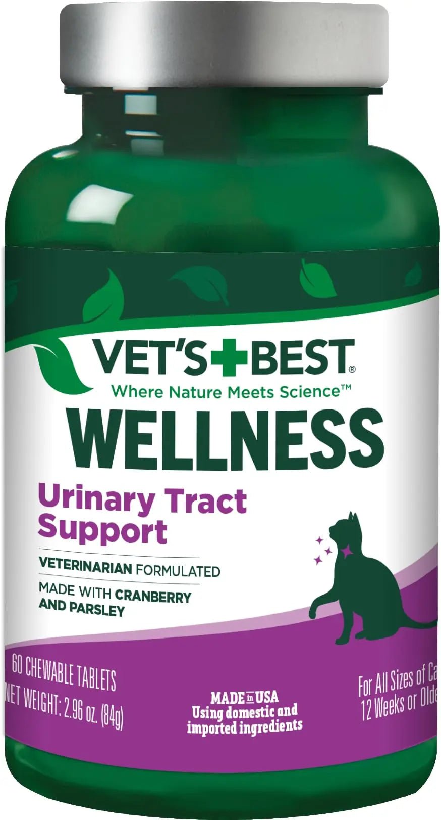 Vet's Best Cat Urinary Supplement, Urinary Tract Support Chewable for Cats, Supports A Healthy Urinary Tract in Cats, 60 Chewable Tablets - dailyvitalstore