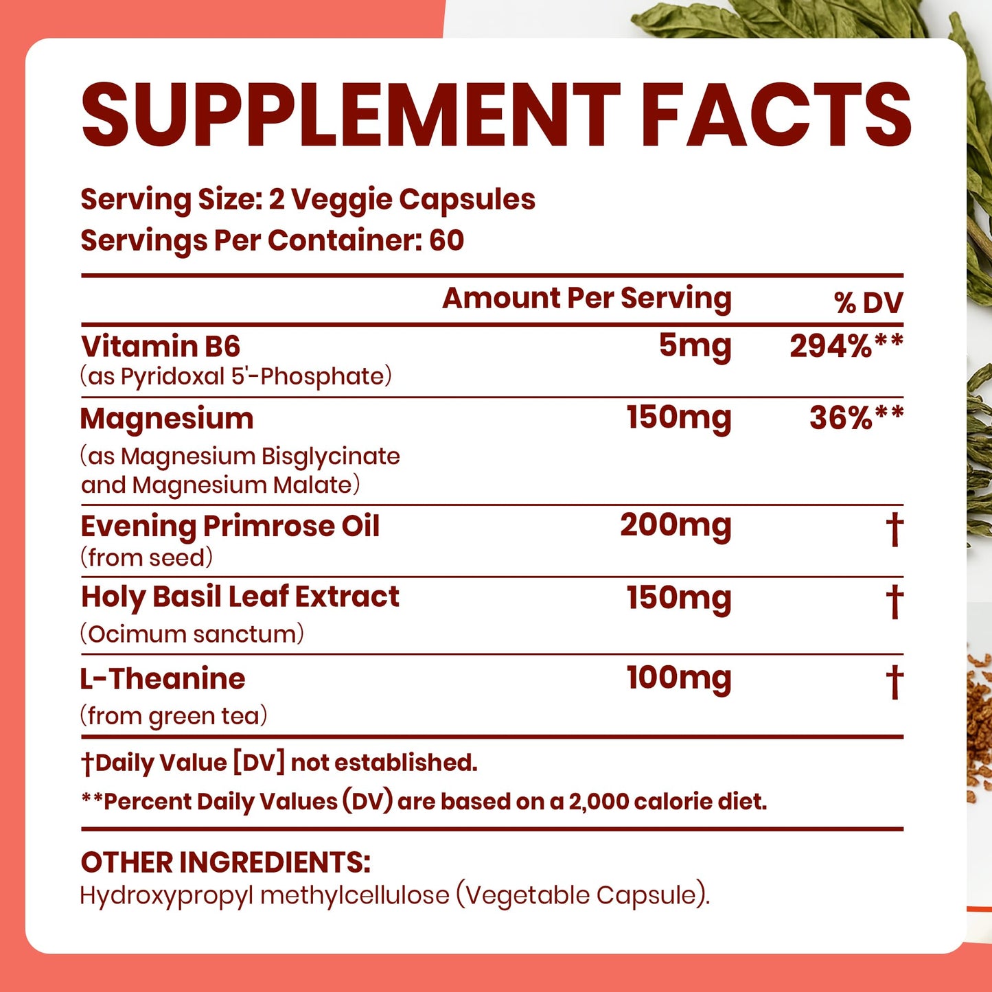 VEV Deep Calm Magnesium Complex for Women – Glycinate, Malate, B6, L-Theanine & Holy Basil – Support for Daily Magnesium & Stress Relief – 120 Vegan Capsules - dailyvitalstore