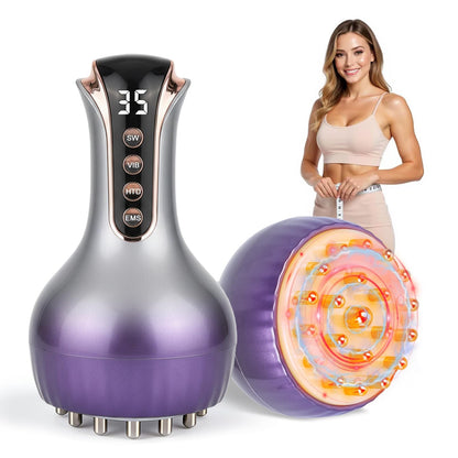 VEZURZO 4-in-1 Lymphatic Drainage Massager & Cellulite Massage Tool, 35-Speed Fascia Blaster for Body Sculpting Pain Relief Face Legs Arms Belly Neck, 90Min Battery Wireless Portable - dailyvitalstore